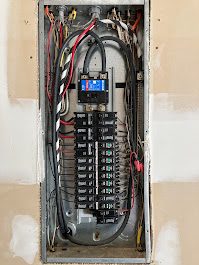 New electrical panel installation with organized wiring